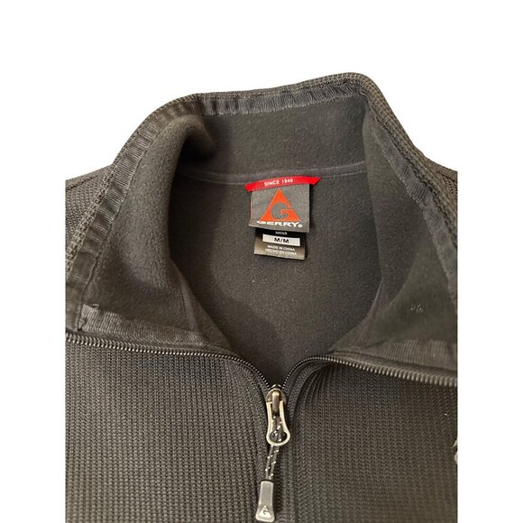 Gerry Mens Full-Zip Gray Waffle-Knit Jacket With Side Pockets - Medium - Picture 2 of 5